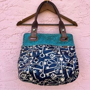 Vintage Fossil Key Per Handbag Shopper Surf Beach 90s Y2K